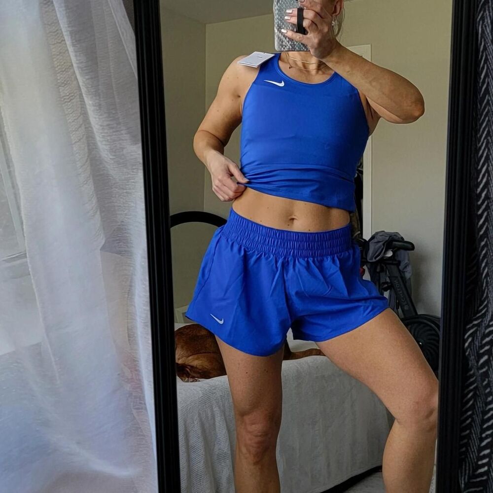 NWT NIKE dri-fit women's running tank in electric royal blue